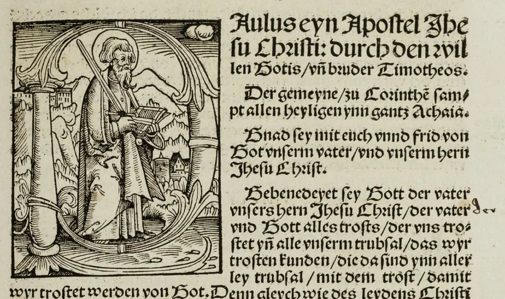 An illustration from Das Newe Testament Deůtzsch, 1522, leaf 288