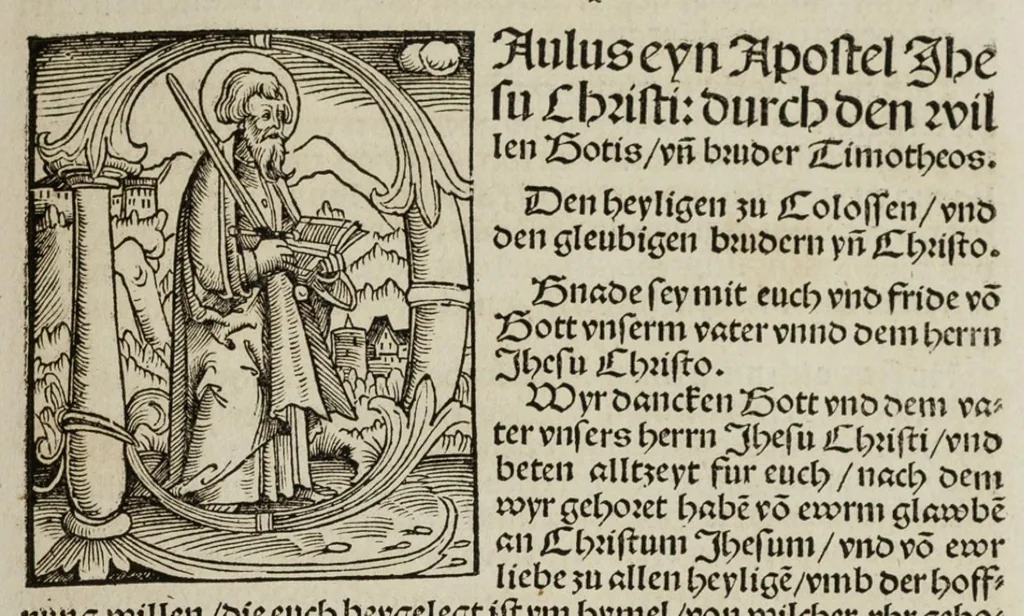 An illustration from Das Newe Testament Deůtzsch, 1522, leaf 324