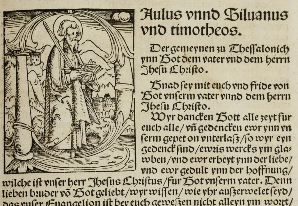 An illustration from Das Newe Testament Deůtzsch, 1522, leaf 330