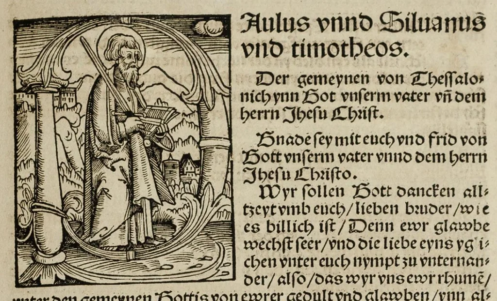An illustration from Das Newe Testament Deůtzsch, 1522, leaf 336