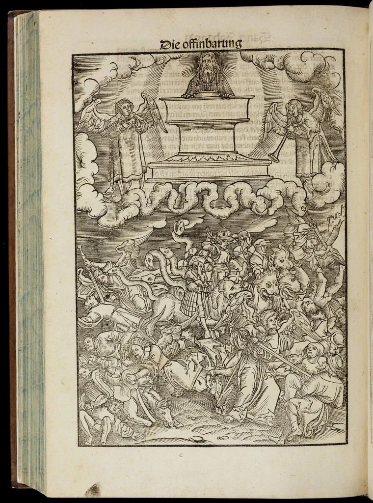 An illustration from Das Newe Testament Deůtzsch, 1522, leaf 421
