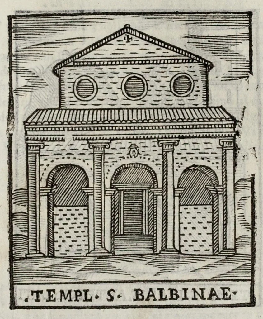 An illustration from Le cose maravigliose dell’alma città di Roma, 1595, leaf 140