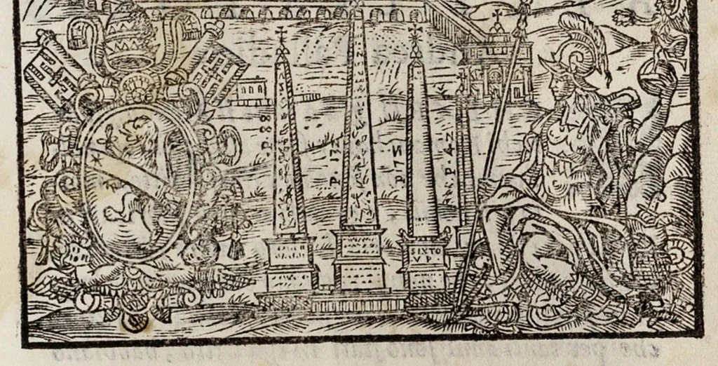 An illustration from Le cose maravigliose dell’alma città di Roma, 1595, leaf 208