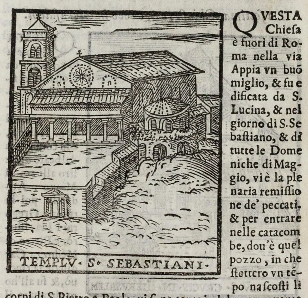 An illustration from Le cose maravigliose dell’alma città di Roma, 1595, leaf 26