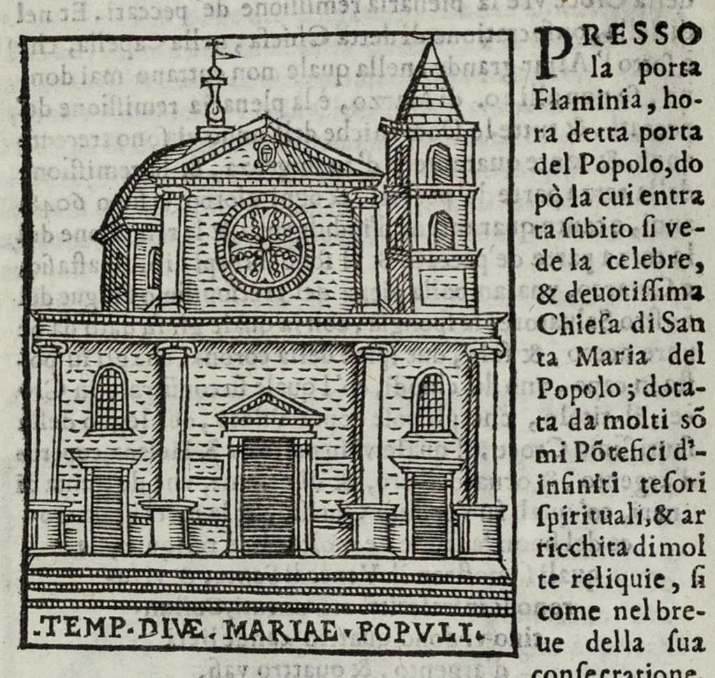 An illustration from Le cose maravigliose dell’alma città di Roma, 1595, leaf 29