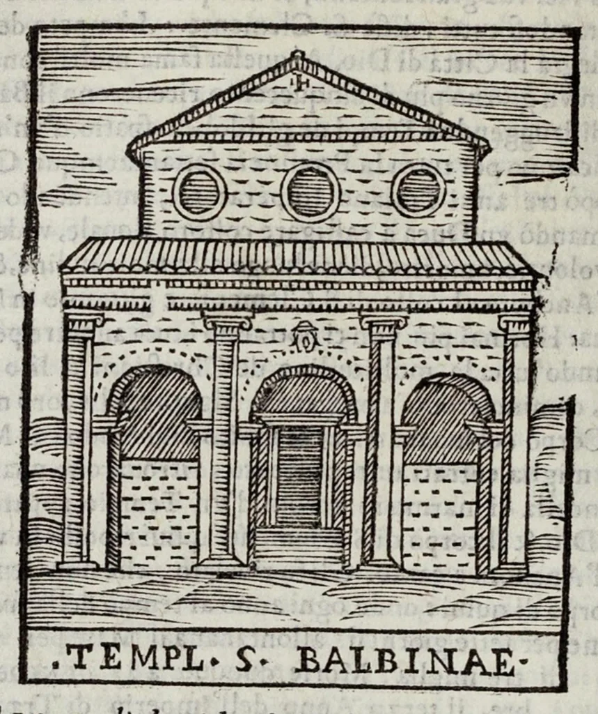 An illustration from Le cose maravigliose dell’alma città di Roma, 1595, leaf 351