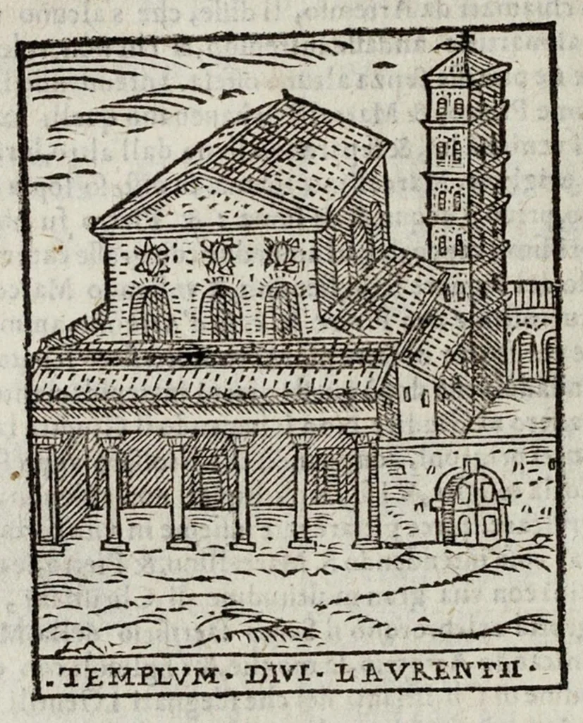 An illustration from Le cose maravigliose dell’alma città di Roma, 1595, leaf 371