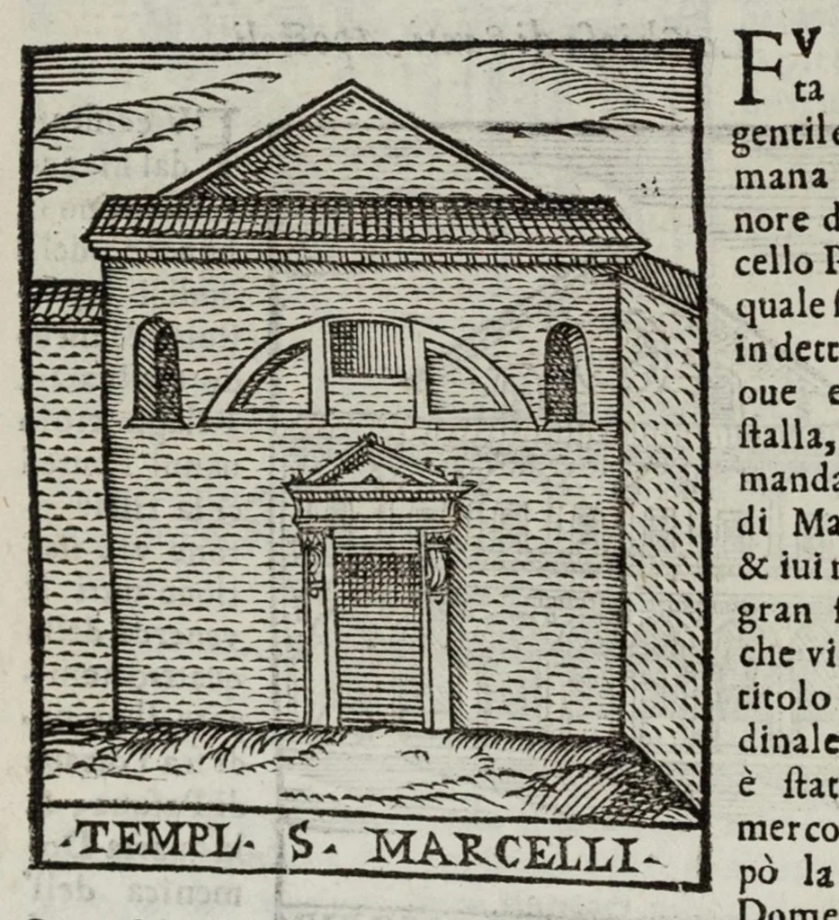 An illustration from Le cose maravigliose dell’alma città di Roma, 1595, leaf 63