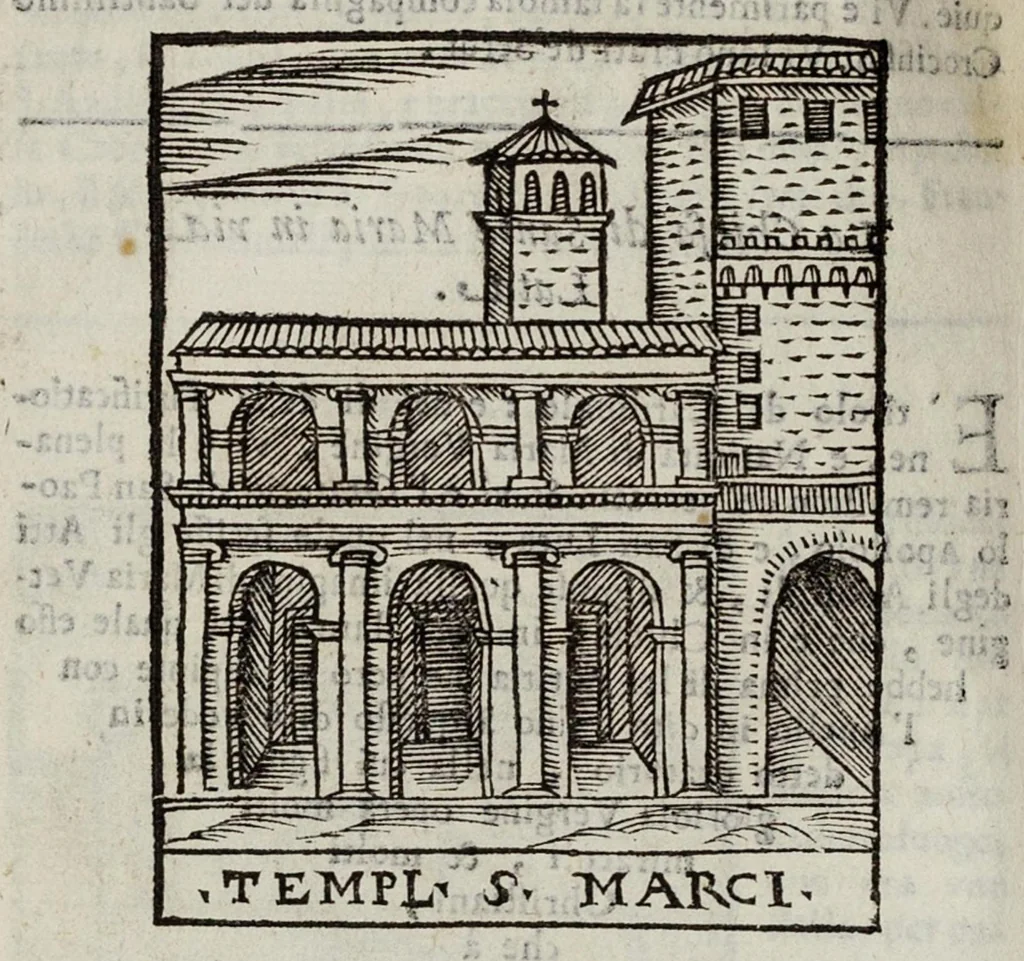 An illustration from Le cose maravigliose dell’alma città di Roma, 1595, leaf 65