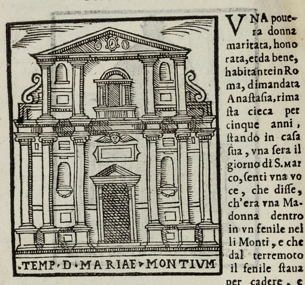 An illustration from Le cose maravigliose dell’alma città di Roma, 1595, leaf 67