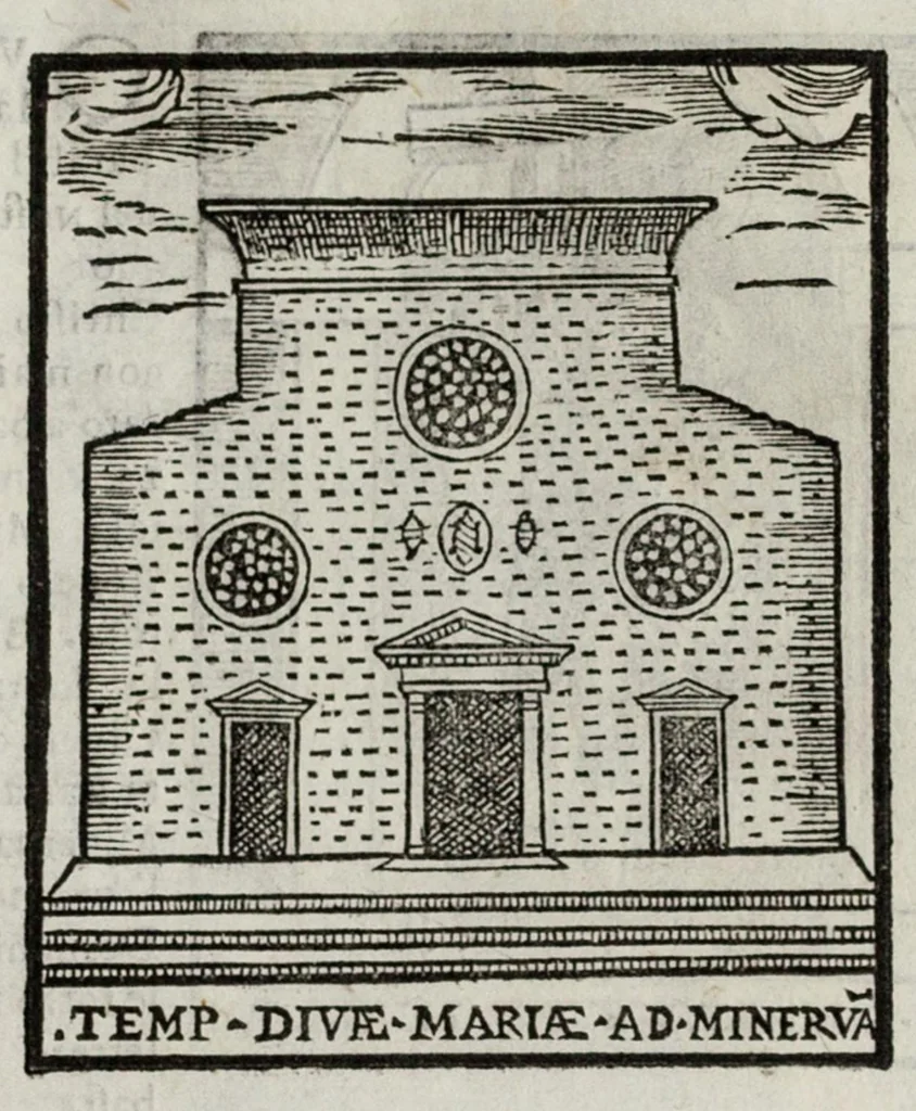 An illustration from Le cose maravigliose dell’alma città di Roma, 1595, leaf 74