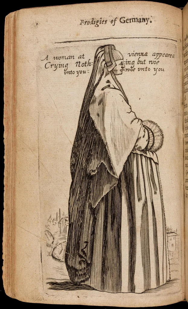 An illustration from The lamentations of Germany, 1638, leaf 107