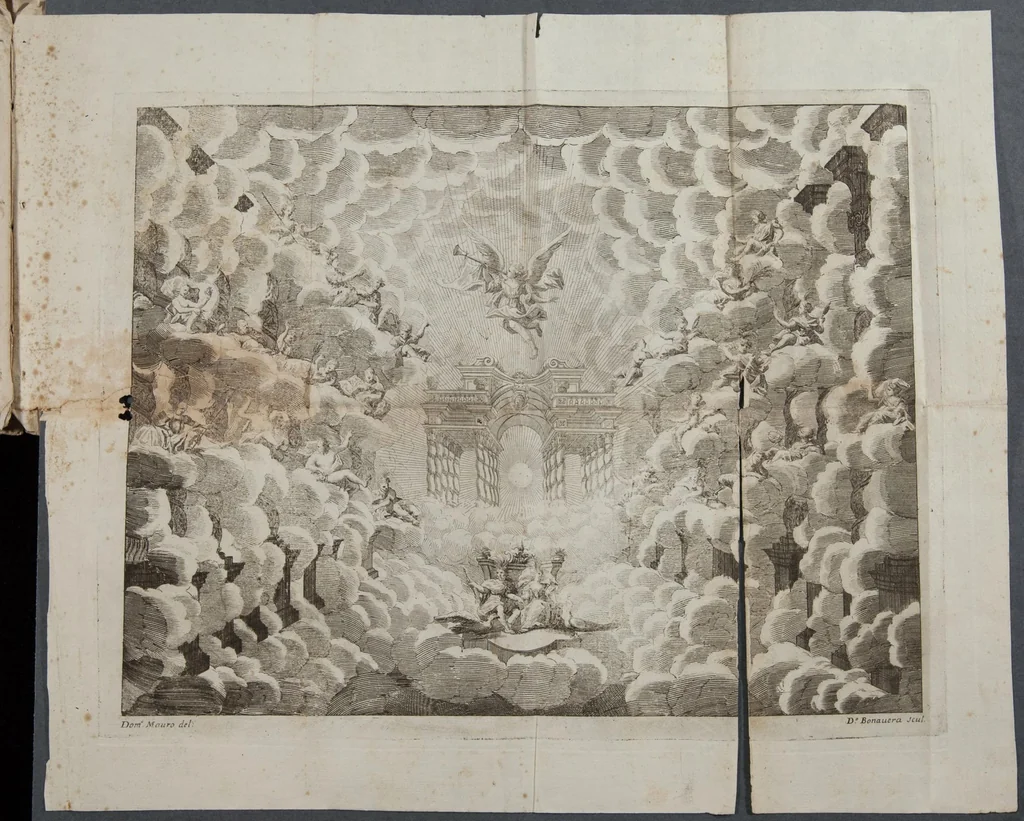 An illustration from Il favore de gli dei, 1690, leaf 119
