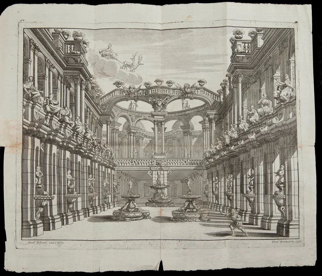 An illustration from Il favore de gli dei, 1690, leaf 41