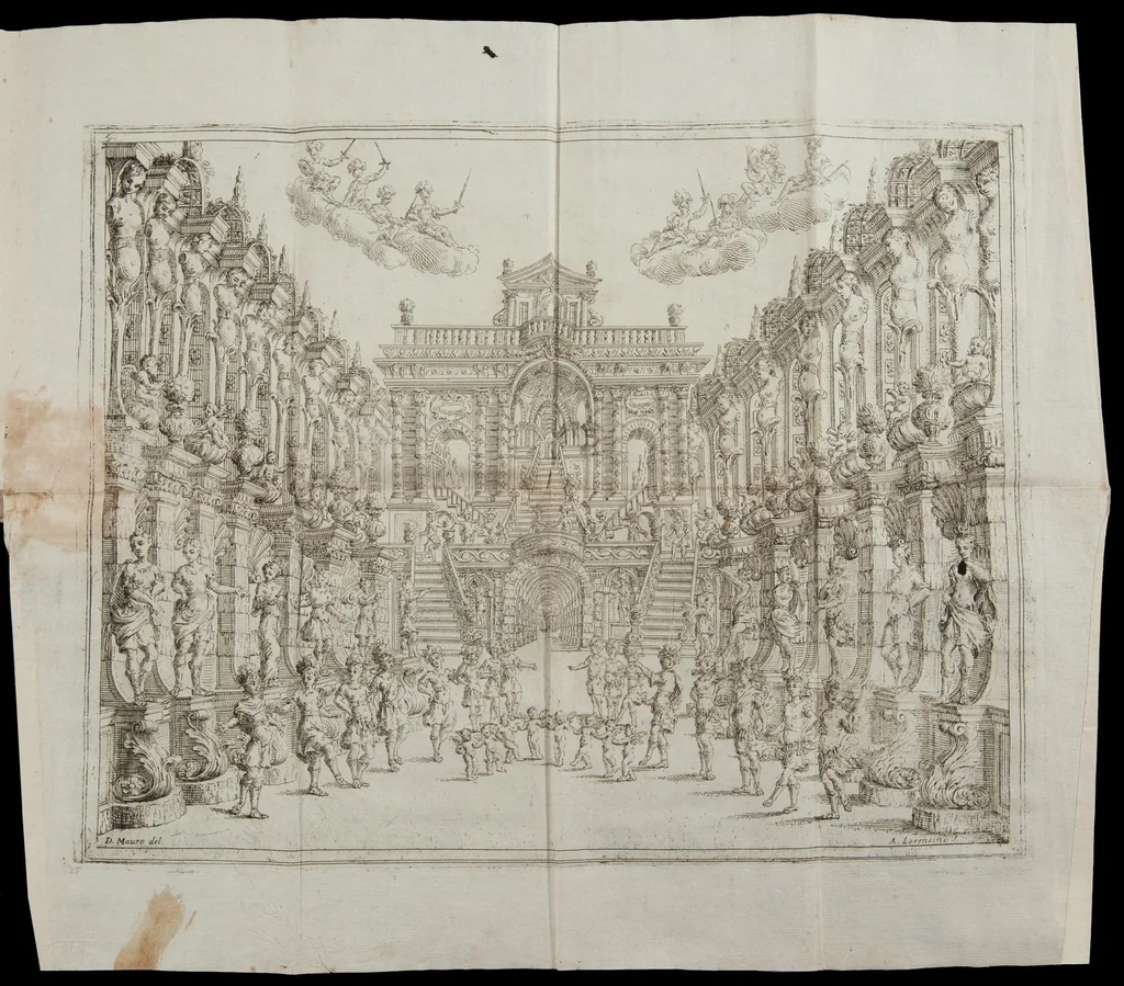 An illustration from Il favore de gli dei, 1690, leaf 61