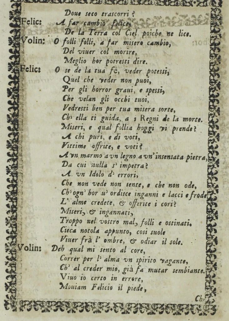 An illustration from La S. Cecilia, 1637, leaf 61