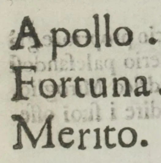 An illustration from Gli sforzi del desiderio ricreazione dramatica musicale ai serenissimi arciduchi Ferdinando Carlo, e Sigismondo Francesco d'Austria, ed arciduchessa Anna di Toscana, 1652, leaf 9