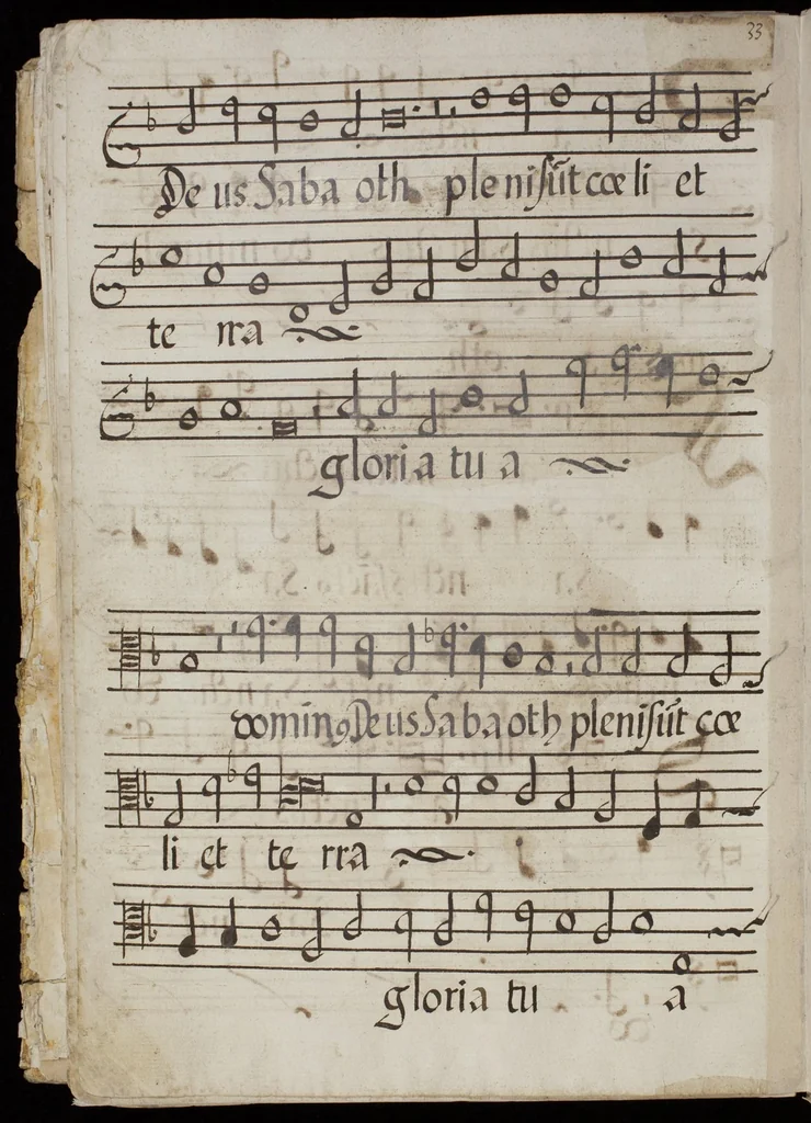 An illustration from [Mexican choir books] [v. 1], 1600, leaf 103