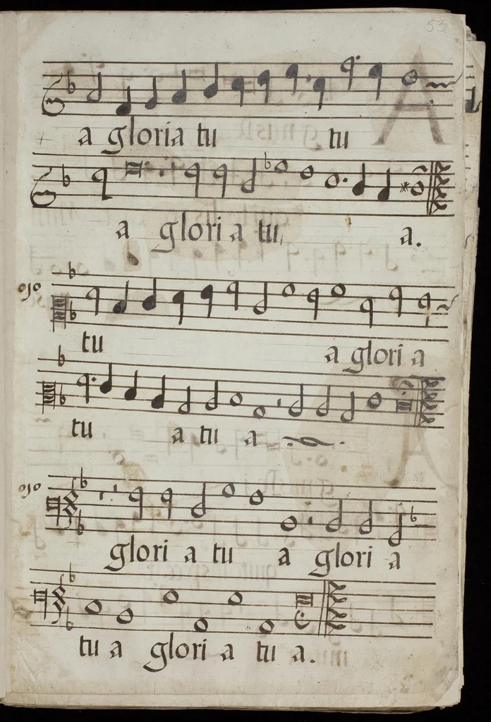 An illustration from [Mexican choir books] [v. 1], 1600, leaf 106