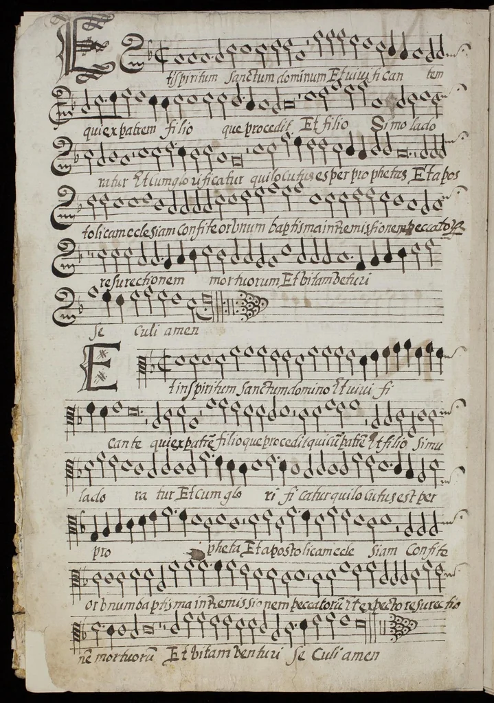 An illustration from [Mexican choir books] [v. 1], 1600, leaf 13