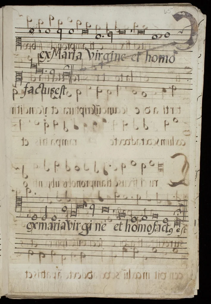 An illustration from [Mexican choir books] [v. 1], 1600, leaf 132
