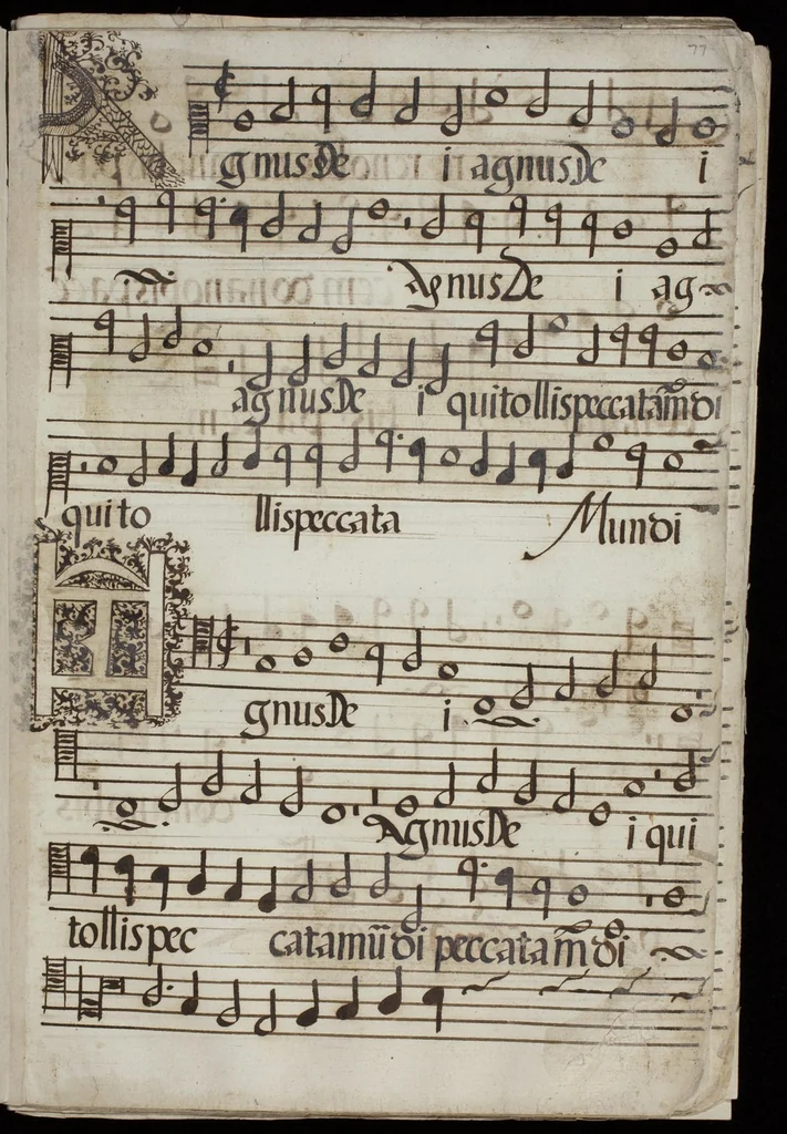 An illustration from [Mexican choir books] [v. 1], 1600, leaf 156