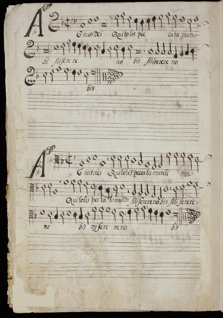 An illustration from [Mexican choir books] [v. 1], 1600, leaf 17