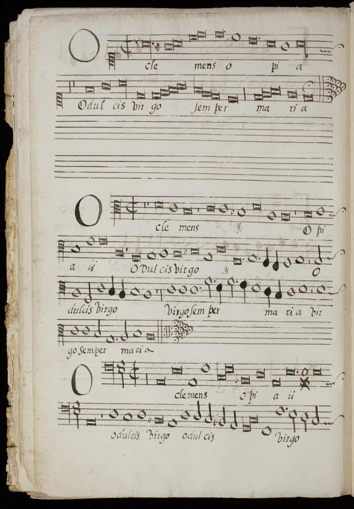 An illustration from [Mexican choir books] [v. 1], 1600, leaf 179