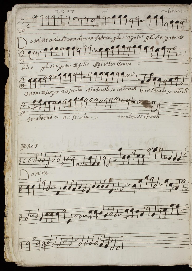 An illustration from [Mexican choir books] [v. 1], 1600, leaf 187
