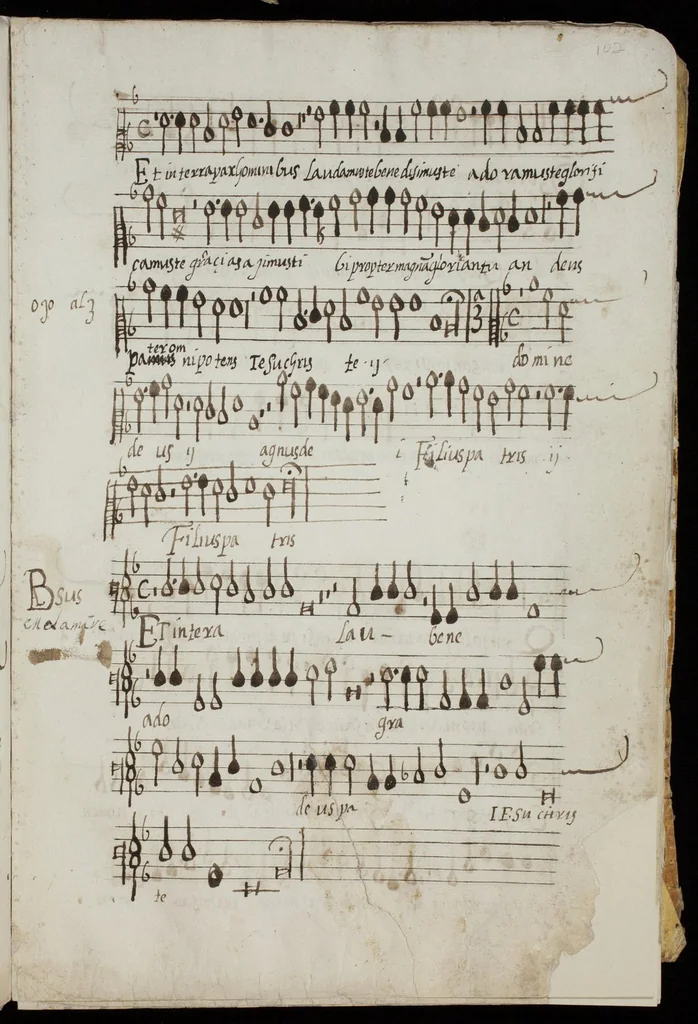 An illustration from [Mexican choir books] [v. 1], 1600, leaf 204