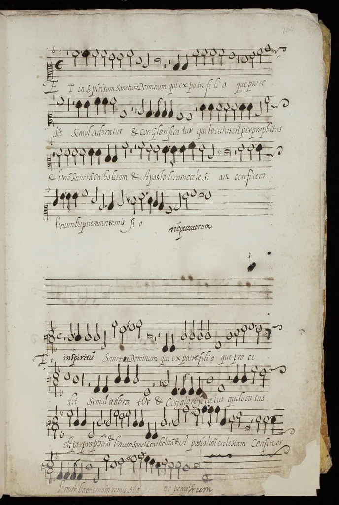 An illustration from [Mexican choir books] [v. 1], 1600, leaf 212