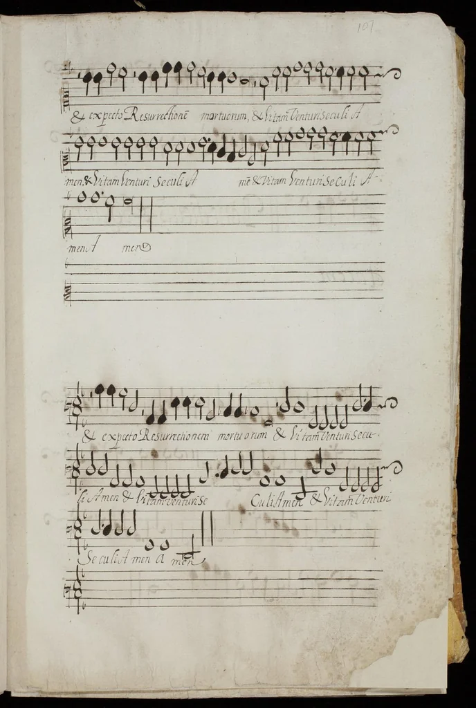 An illustration from [Mexican choir books] [v. 1], 1600, leaf 214