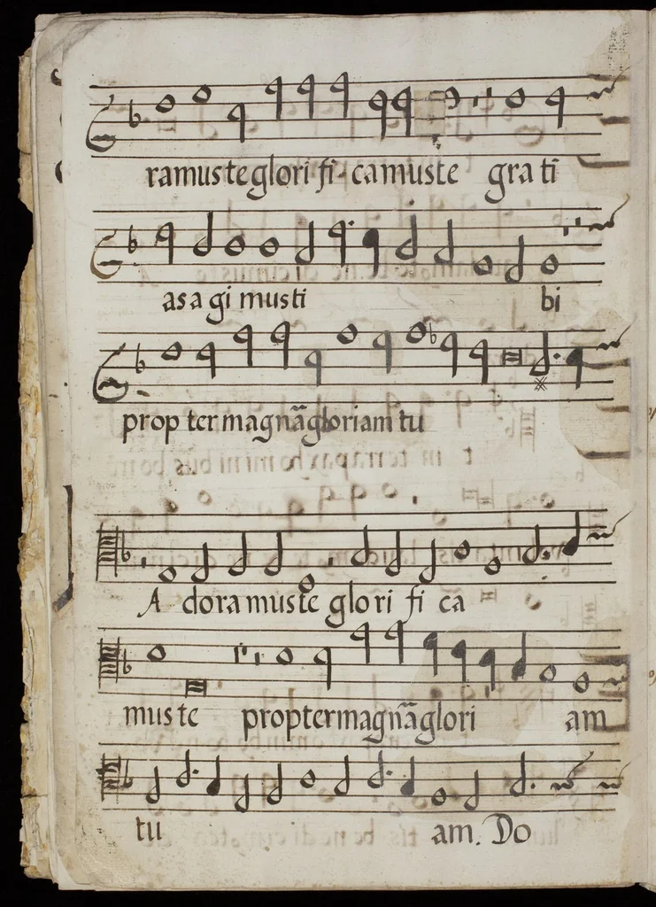 An illustration from [Mexican choir books] [v. 1], 1600, leaf 65