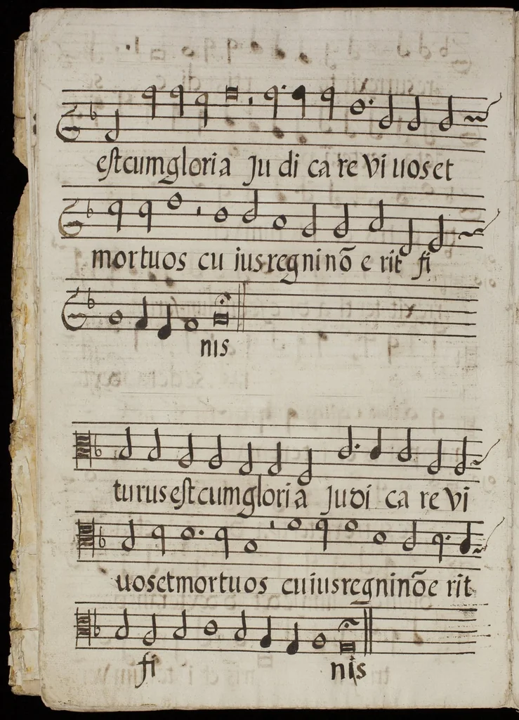 An illustration from [Mexican choir books] [v. 1], 1600, leaf 91