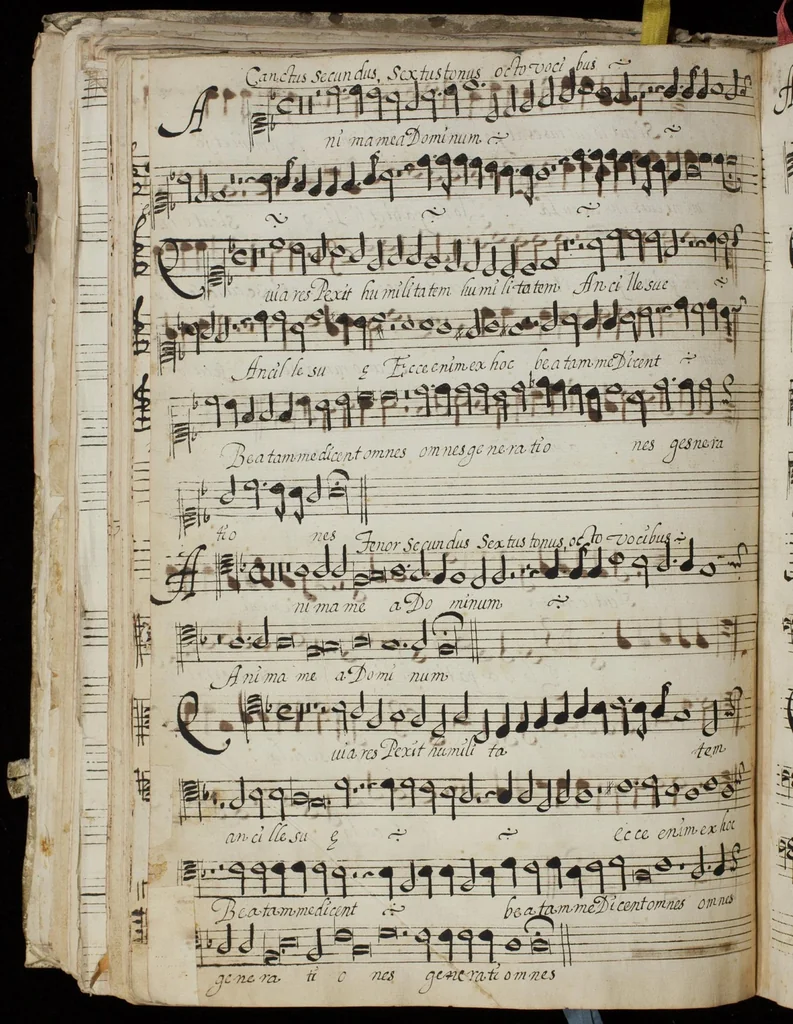 An illustration from [Mexican choir books] [v. 2], 1600, leaf 177