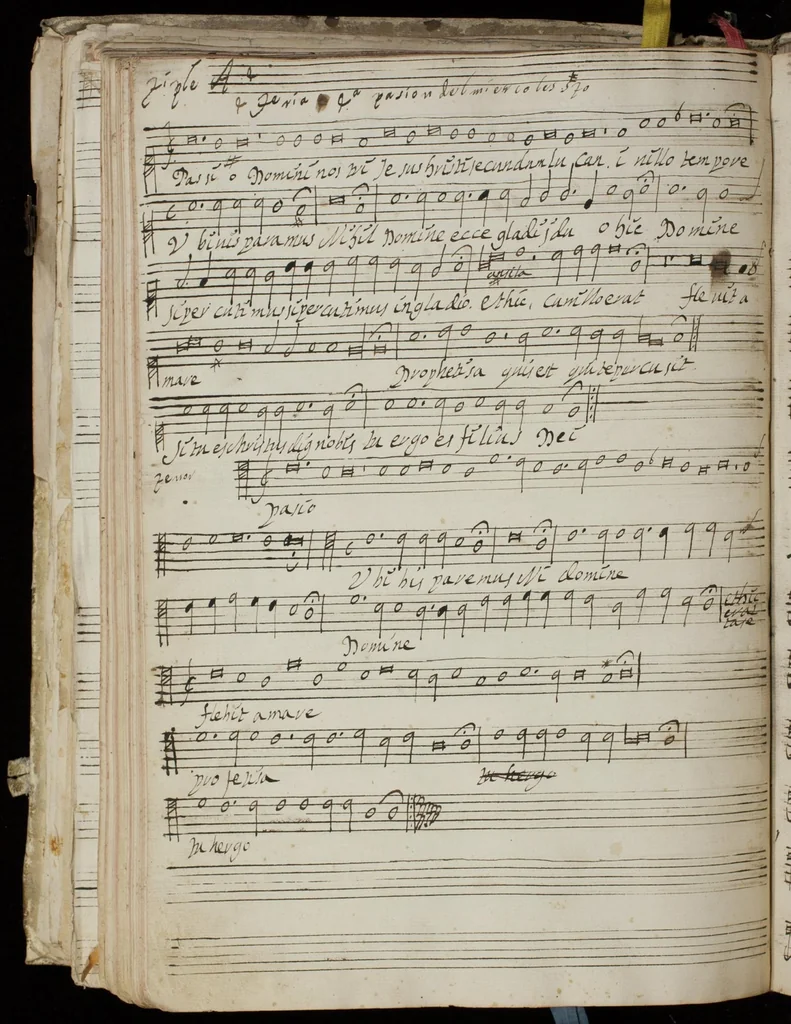 An illustration from [Mexican choir books] [v. 2], 1600, leaf 233