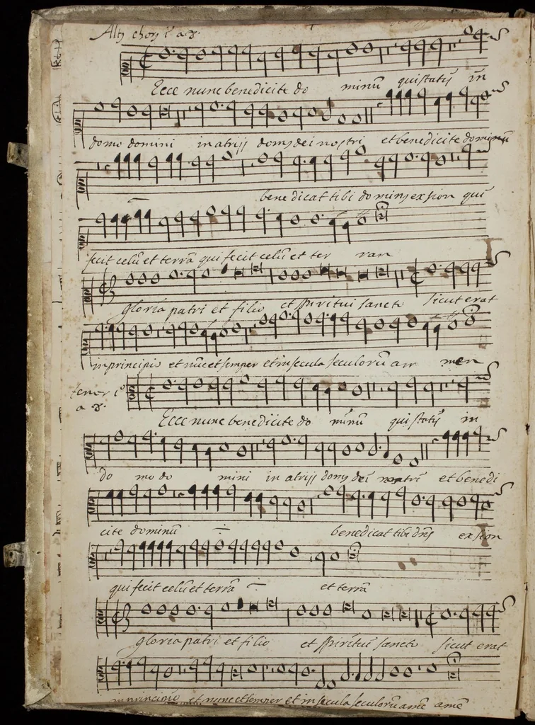 An illustration from [Mexican choir books] [v. 3], 1600, leaf 13