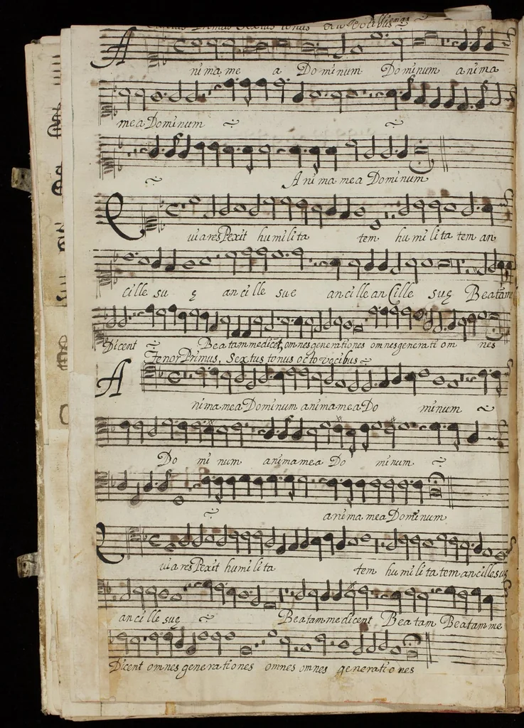 An illustration from [Mexican choir books] [v. 3], 1600, leaf 181