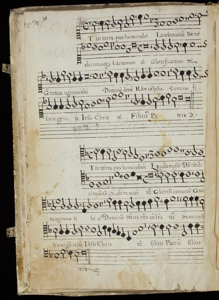 An illustration from [Mexican choir books] [v. 3], 1600, leaf 19