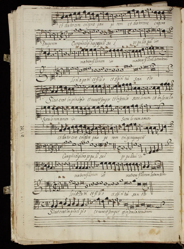 An illustration from [Mexican choir books] [v. 3], 1600, leaf 201