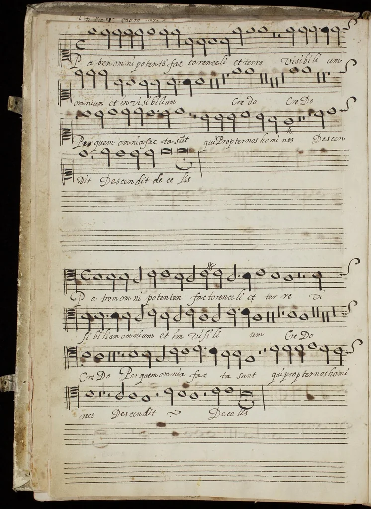 An illustration from [Mexican choir books] [v. 3], 1600, leaf 43