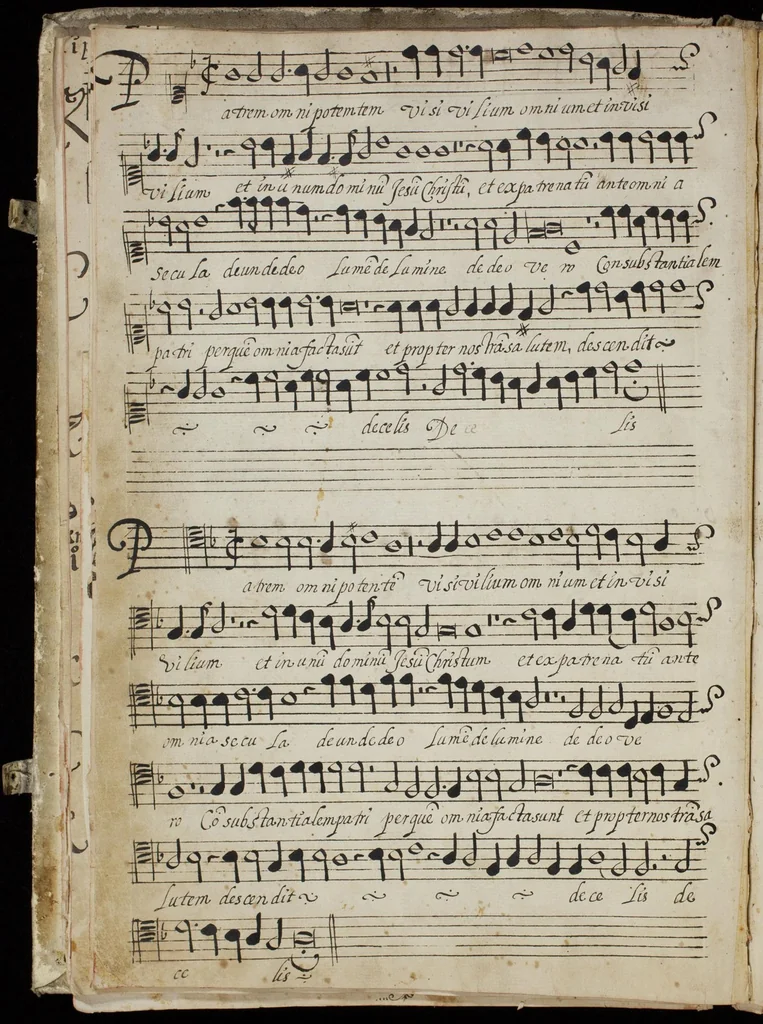 An illustration from [Mexican choir books] [v. 3], 1600, leaf 61