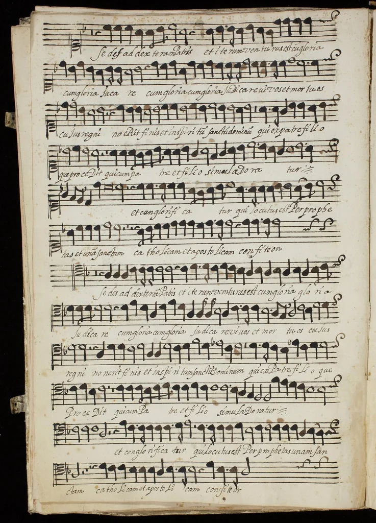An illustration from [Mexican choir books] [v. 3], 1600, leaf 91