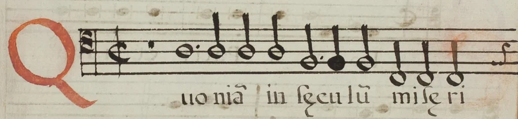 An illustration from [Mexican choir books] [v. 4], 1600, leaf 104