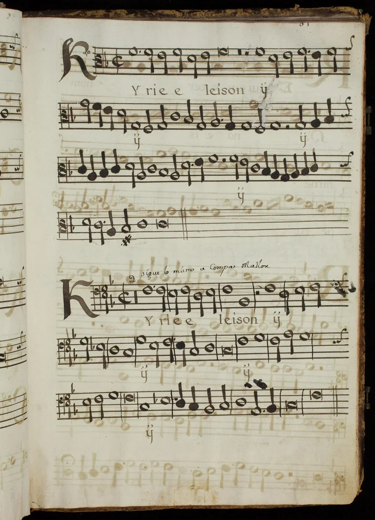 An illustration from [Mexican choir books] [v. 4], 1600, leaf 174