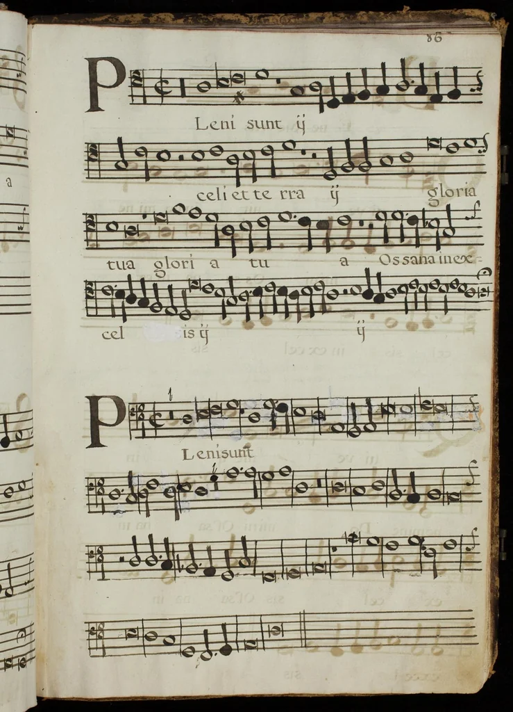 An illustration from [Mexican choir books] [v. 4], 1600, leaf 184