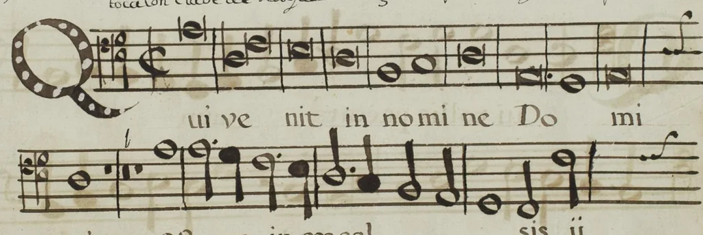 An illustration from [Mexican choir books] [v. 4], 1600, leaf 186