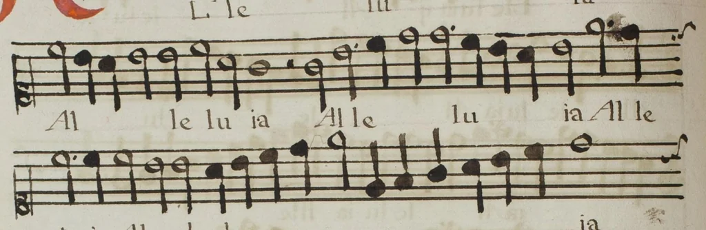 An illustration from [Mexican choir books] [v. 4], 1600, leaf 195