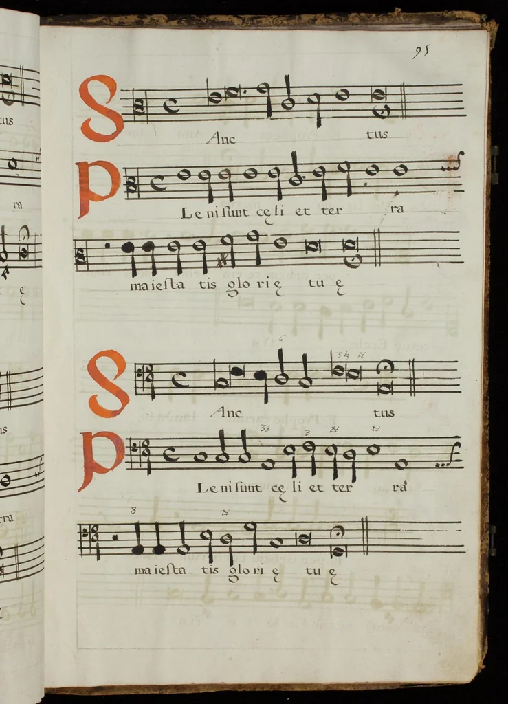 An illustration from [Mexican choir books] [v. 4], 1600, leaf 202