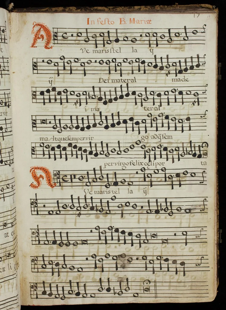 An illustration from [Mexican choir books] [v. 4], 1600, leaf 46